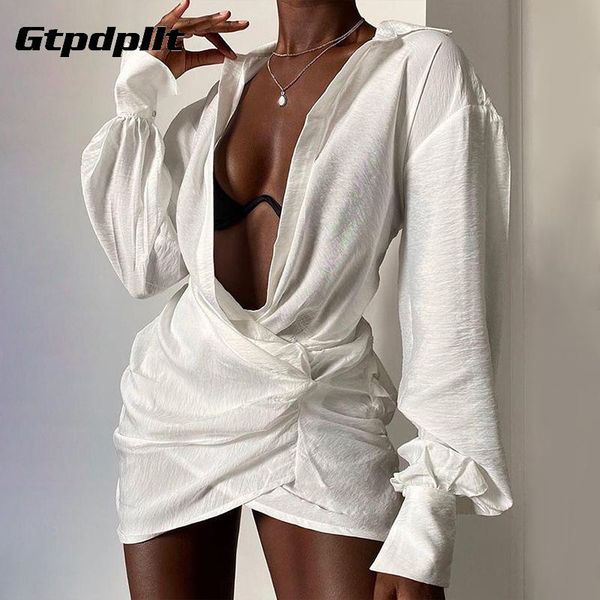 casual dresses gtpdpllt shirt dress women long sleeve mini white female autumn bodycon ruched for streetwear, Black;gray
casual dresses gtpdpllt shirt dress women long sleeve mini white female autumn bodycon ruched for streetwear, Black;gray