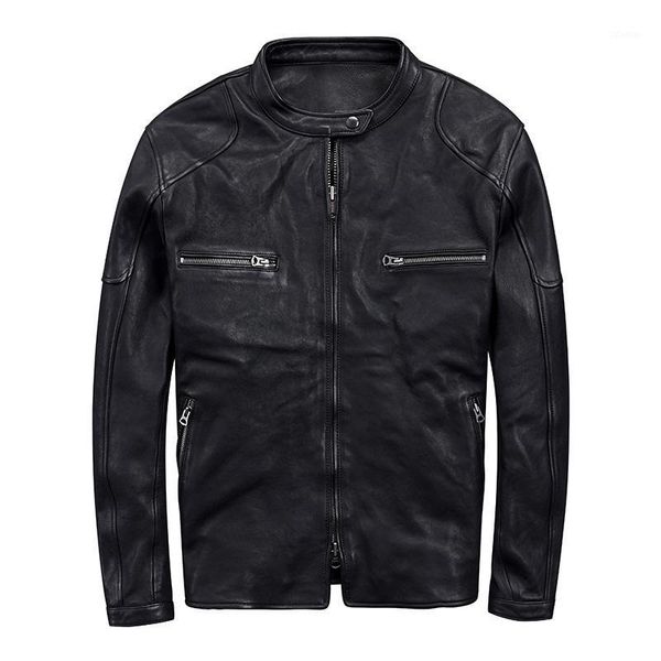men's leather & faux 2021 black men slim fit biker's jacket plus size xxxl genuine sheepskin autumn short motorcycle coat
men's leather & faux 2021 black men slim fit biker's jacket plus size xxxl genuine sheepskin autumn short motorcycle coat