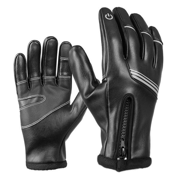 cycling gloves 1 pair double-layer thickened non-slip touch screen windproof and warm zipper closure full finger bicycle winter, Black
cycling gloves 1 pair double-layer thickened non-slip touch screen windproof and warm zipper closure full finger bicycle winter, Black