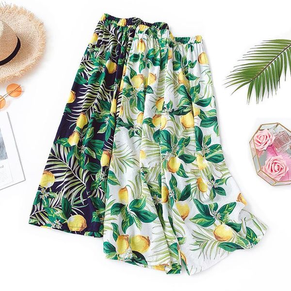 women's pants & capris 2021 summer arrival bohemian beach style cotton-linen printed wide leg mosquito-proof sunscreen, Black;white
women's pants & capris 2021 summer arrival bohemian beach style cotton-linen printed wide leg mosquito-proof sunscreen, Black;white