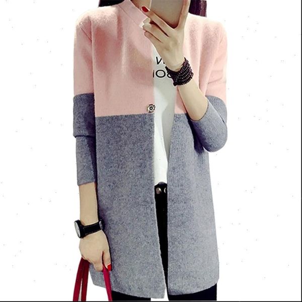 cardigan women fall sweaters winter long loose knit sweater ladies patchwork thickened jumper woolen vestidos lxj257, White;black
cardigan women fall sweaters winter long loose knit sweater ladies patchwork thickened jumper woolen vestidos lxj257, White;black