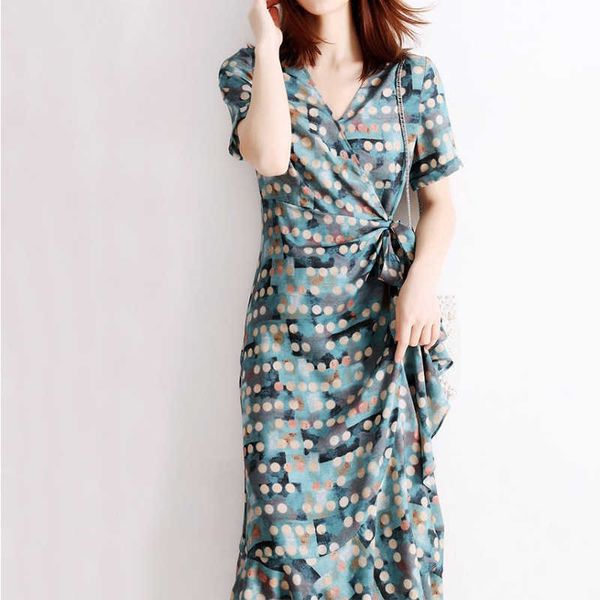 summer chic dot design woman dress v-neck chiffon short sleeve dresses for women temperament work ol style 210525, Black;gray
summer chic dot design woman dress v-neck chiffon short sleeve dresses for women temperament work ol style 210525, Black;gray