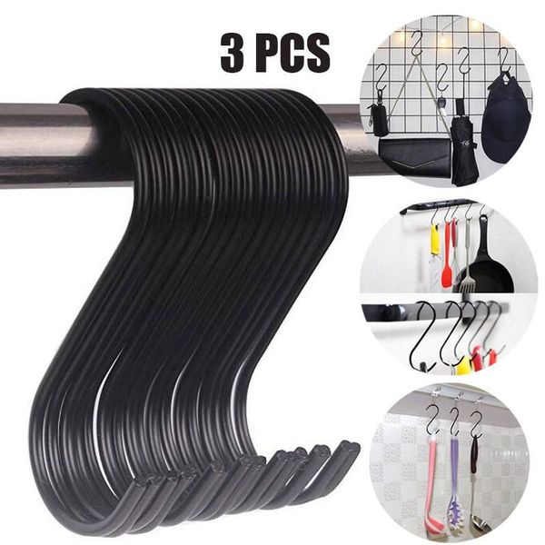 hooks & rails 3-pack black round heavy-duty s shaped kitchen type
hooks & rails 3-pack black round heavy-duty s shaped kitchen type