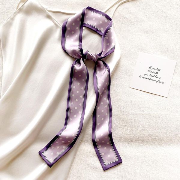 scarves 2021 silk skinny scarf lady polka dot neck long ribbon hairband women fashion printed office neckerchief ties, Blue;gray
scarves 2021 silk skinny scarf lady polka dot neck long ribbon hairband women fashion printed office neckerchief ties, Blue;gray