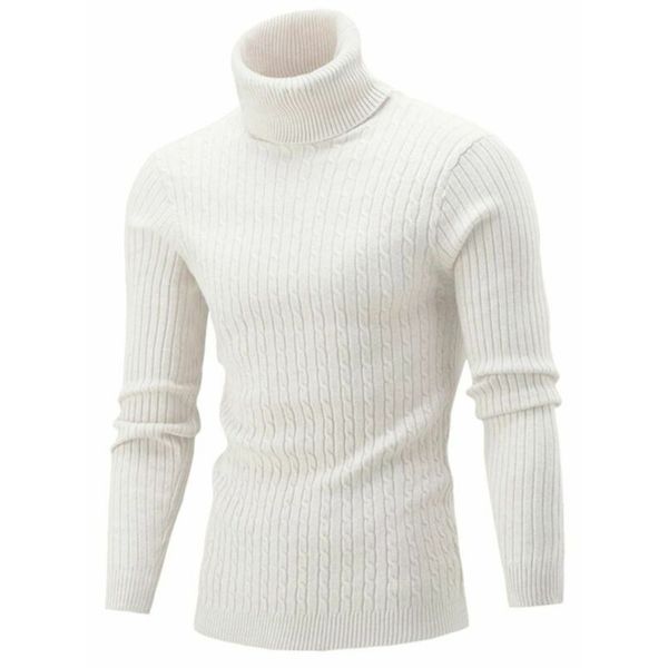 men's high neck sweater, knitted warm, warm in autumn and winter, White;black
men's high neck sweater, knitted warm, warm in autumn and winter, White;black