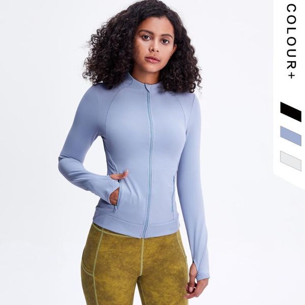 running jackets 2021 product thickened frosted zipper yoga coat elastic slim exercise fitness long sleeve women moletom feminino, Black;red
running jackets 2021 product thickened frosted zipper yoga coat elastic slim exercise fitness long sleeve women moletom feminino, Black;red