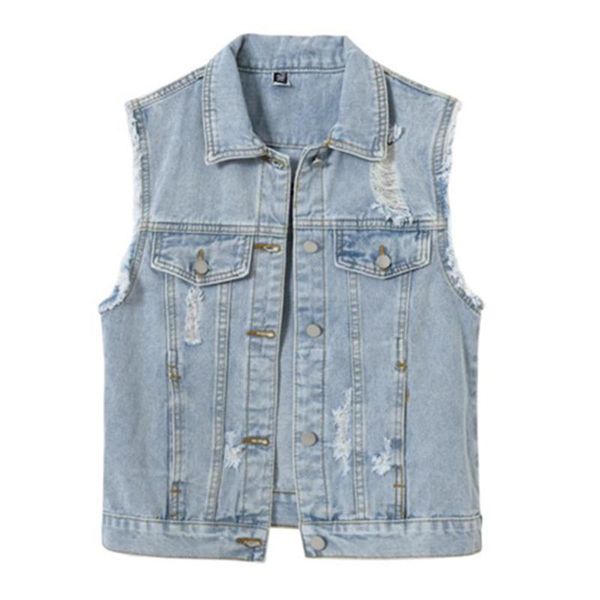 women's vests plus size sleeveless denim vest women 2021 autumn single breasted waistcoat female jean jacket loose womens outwear, Black;white
women's vests plus size sleeveless denim vest women 2021 autumn single breasted waistcoat female jean jacket loose womens outwear, Black;white