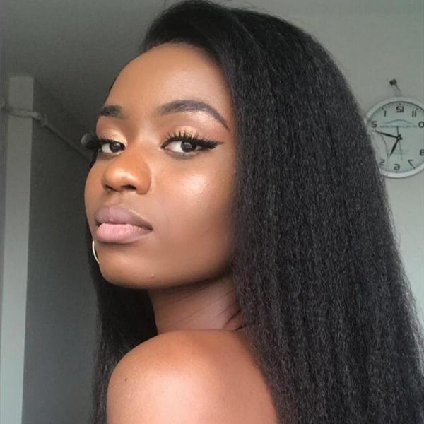 lovely queen kinky straight wigs 13x4 lace front wig brazilian human hair 150/180 density remy for women, Black;brown
lovely queen kinky straight wigs 13x4 lace front wig brazilian human hair 150/180 density remy for women, Black;brown