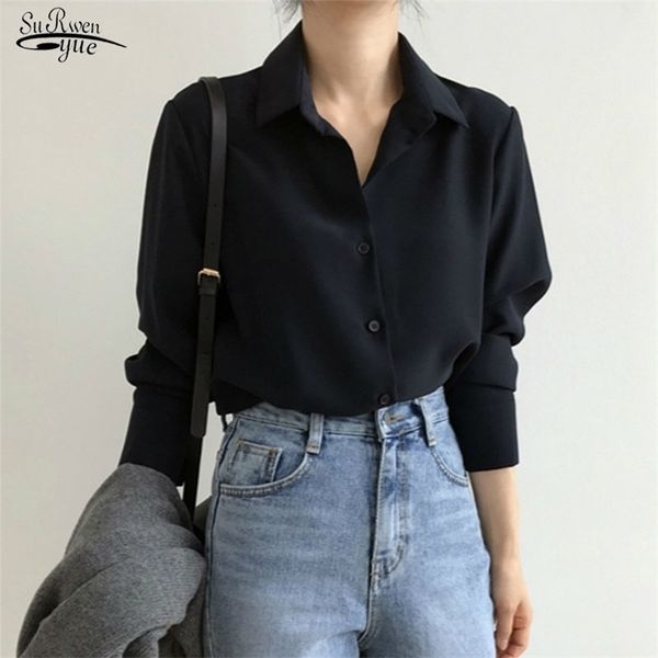 women's shirt classic chiffon blouse female plus size loose long sleeve shirts lady simple style clothes blusas 6830 210521, White
women's shirt classic chiffon blouse female plus size loose long sleeve shirts lady simple style clothes blusas 6830 210521, White