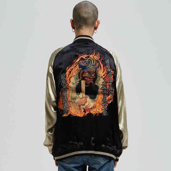 men's jackets chinese style dark hell yan luowang embroidered jacket yokosuka heavy industry brand men's wear on both sides c, Black;brown
men's jackets chinese style dark hell yan luowang embroidered jacket yokosuka heavy industry brand men's wear on both sides c, Black;brown