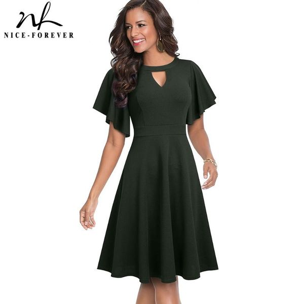 casual dresses nice-forever summer women simplicity solid color vintage hollow out wedding party elegant flare dress a273, Black;gray
casual dresses nice-forever summer women simplicity solid color vintage hollow out wedding party elegant flare dress a273, Black;gray