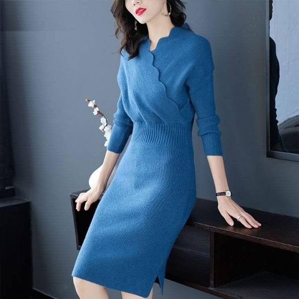 casual dresses women 2021 autumn winter v-neck knitted sweater dress female slim long sleeve pullovers midi ladies vestidos x372, Black;gray
casual dresses women 2021 autumn winter v-neck knitted sweater dress female slim long sleeve pullovers midi ladies vestidos x372, Black;gray