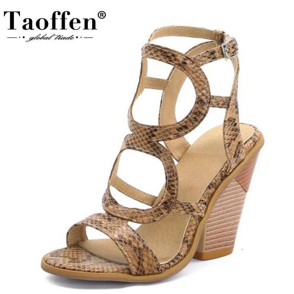 taoffen design women sandals fashion solid color strange heels shoes party footwear plus size 35-43, Black
taoffen design women sandals fashion solid color strange heels shoes party footwear plus size 35-43, Black