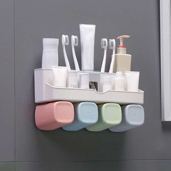 bathroom storage & organization creative multifunction combination punch-shelf toothbrush cup toothpaste dispenser set
bathroom storage & organization creative multifunction combination punch-shelf toothbrush cup toothpaste dispenser set