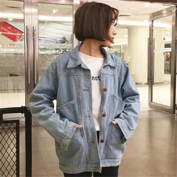 women's jackets women harajuku big pocket denim jacket turn-down collar girl long sleeve casual loose 60182, Black;brown
women's jackets women harajuku big pocket denim jacket turn-down collar girl long sleeve casual loose 60182, Black;brown