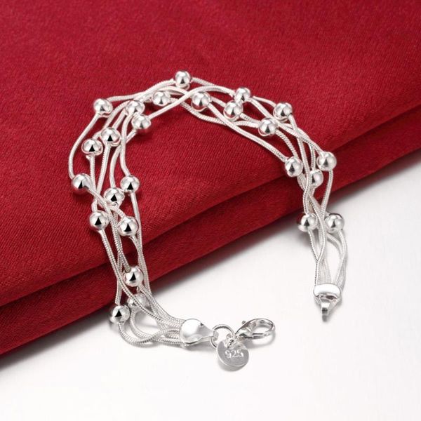 charm bracelets design multi-line beading for women 925 sterling silver jewelry snake chain bracelet, Golden;silver
charm bracelets design multi-line beading for women 925 sterling silver jewelry snake chain bracelet, Golden;silver