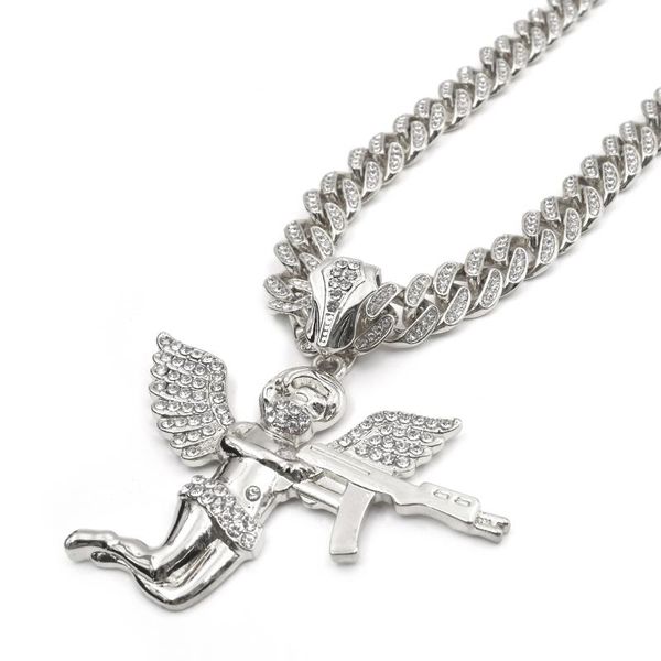 pendant necklaces 2021 fashion hip hop crystal angel pendants 13mm cuban necklace gold silver color for men women chain rhinestone jewelry g
pendant necklaces 2021 fashion hip hop crystal angel pendants 13mm cuban necklace gold silver color for men women chain rhinestone jewelry g