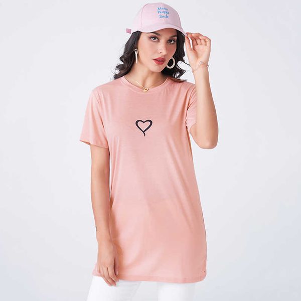 women's t-shirt summer fashion sweet simple love english printing loose stretch long t-shirt yhjd, White
women's t-shirt summer fashion sweet simple love english printing loose stretch long t-shirt yhjd, White