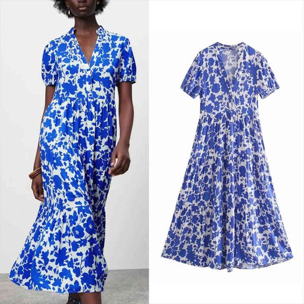 za long floral printed womens dress short sleeve casual party elegant cascading ruffles deep v neck a line girls street, Black;gray
za long floral printed womens dress short sleeve casual party elegant cascading ruffles deep v neck a line girls street, Black;gray