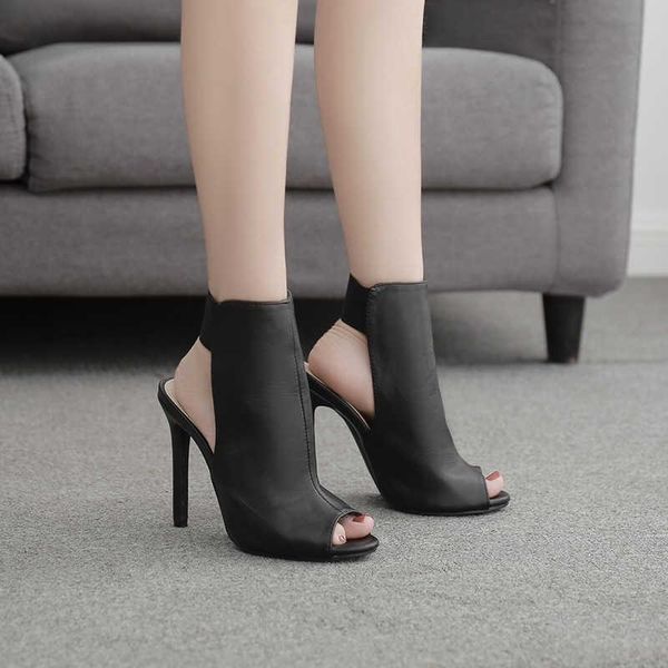 sandals 35-42 large size high heel roman, Black