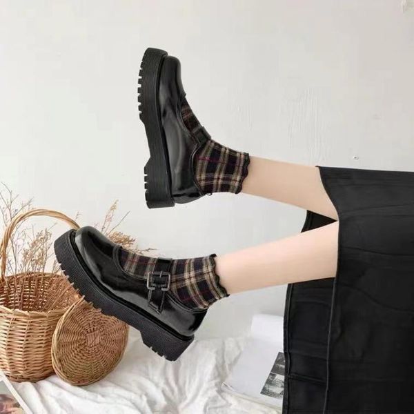 dress shoes mary jane women's japanese jk leather retro cute kawaii girl campus style fashion buckle platform, Black
dress shoes mary jane women's japanese jk leather retro cute kawaii girl campus style fashion buckle platform, Black