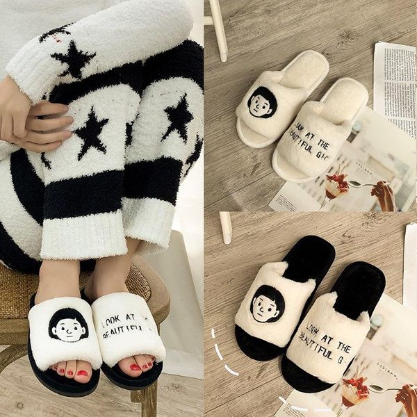 slippers 2021 women furry fluffy flat shoes winter home fashion comfortable thick fur slides sandal buty damskie, Black
slippers 2021 women furry fluffy flat shoes winter home fashion comfortable thick fur slides sandal buty damskie, Black