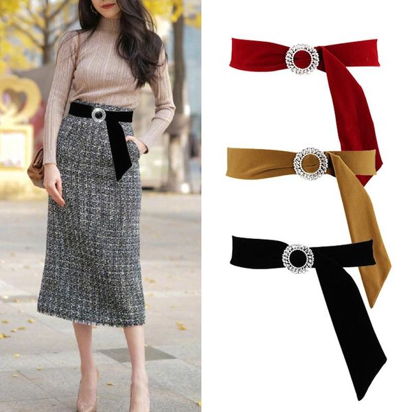 belts gold velvet long belt women rhinestone decoration round buckle ladies waist for dress solid color ribbon waistband, Black;brown
belts gold velvet long belt women rhinestone decoration round buckle ladies waist for dress solid color ribbon waistband, Black;brown