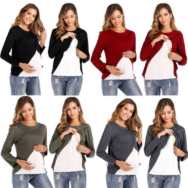 casual dresses zhiidodo round neck long sleeve maternity fashion nursing t-shirt 6070#, Black;gray
casual dresses zhiidodo round neck long sleeve maternity fashion nursing t-shirt 6070#, Black;gray