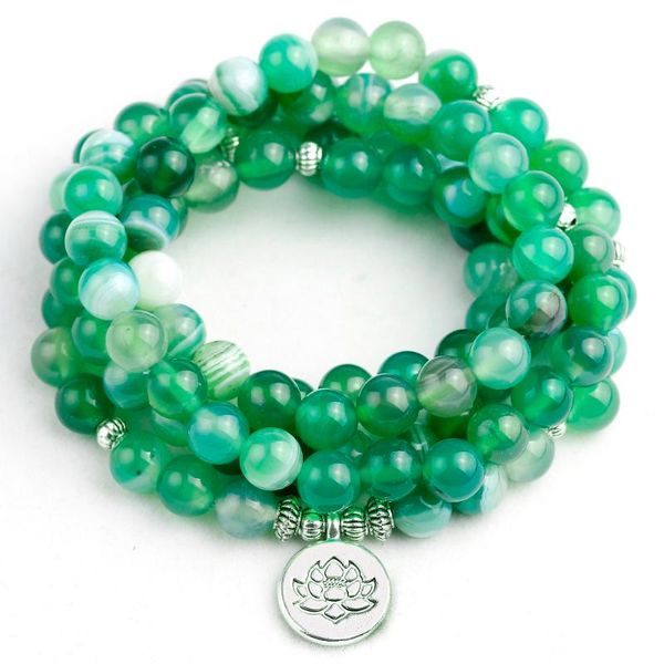 beaded, strands natural green stripe onyx stone beades with lotus buddha charm pendent bracelet boho 108 women necklace jewelry drop, Black
beaded, strands natural green stripe onyx stone beades with lotus buddha charm pendent bracelet boho 108 women necklace jewelry drop, Black