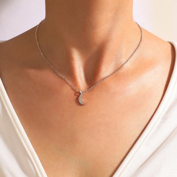 chains crystal moon pendant necklace for women bohemian geometry silver color alloy choker lady party jewelry gifts 15478
chains crystal moon pendant necklace for women bohemian geometry silver color alloy choker lady party jewelry gifts 15478