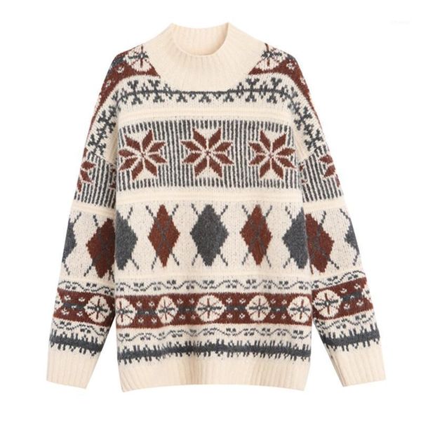 women's sweaters half high neck net red pullover sweater women lazy wind 2021 autumn and winter loose fashion sweet padded c337, White;black
women's sweaters half high neck net red pullover sweater women lazy wind 2021 autumn and winter loose fashion sweet padded c337, White;black