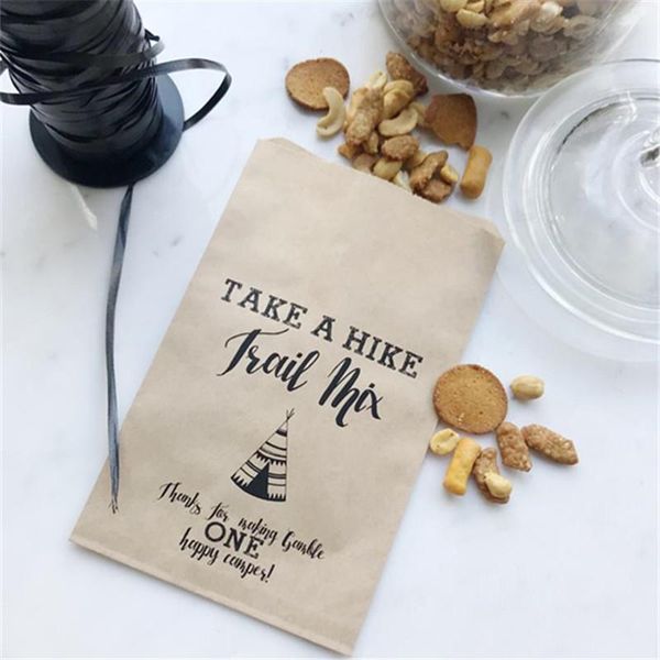 gift wrap custom birthday favor bags - take a hike trail mix printed on kraft brown paper bags-party bag
gift wrap custom birthday favor bags - take a hike trail mix printed on kraft brown paper bags-party bag
