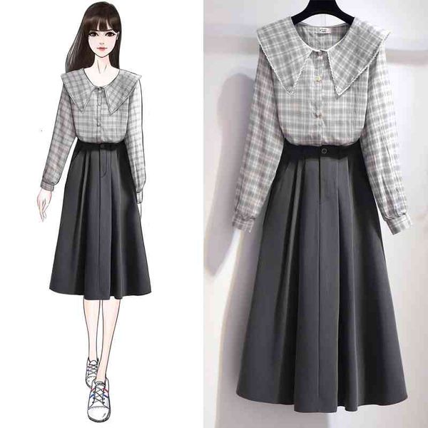 two piece dress ichoix style korean set of two chess pieces + skirt vintage 2 outfits long autumn kits season 819q, White
two piece dress ichoix style korean set of two chess pieces + skirt vintage 2 outfits long autumn kits season 819q, White
