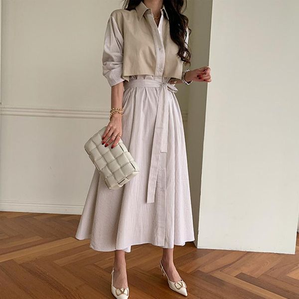 casual dresses women summer vintage design fake two piecestitched lace up waist long sleeve shirt dress korean chic contrast, Black;gray
casual dresses women summer vintage design fake two piecestitched lace up waist long sleeve shirt dress korean chic contrast, Black;gray