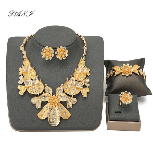 earrings & necklace fani 2022 dubai gold designer jewelry set nigerian woman wholesale fashion african beads bridal, Silver
earrings & necklace fani 2022 dubai gold designer jewelry set nigerian woman wholesale fashion african beads bridal, Silver
