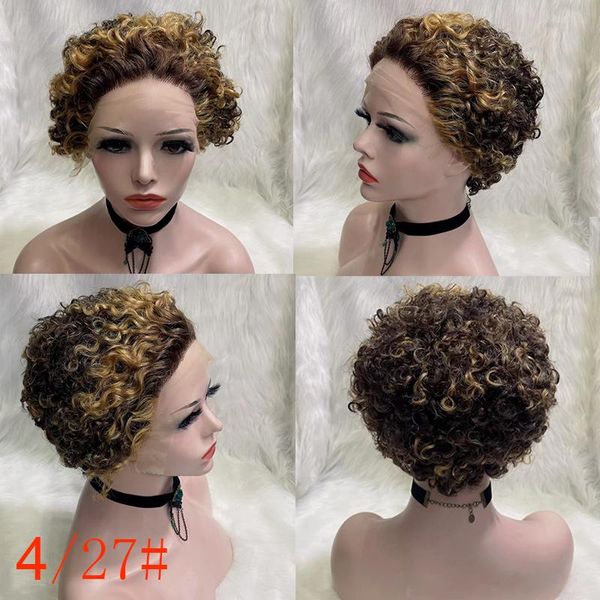 lace wigs highlight short pixie cut wig 13x1 front 100% brazilian curly frontal 180% density applegirl, Black;brown
lace wigs highlight short pixie cut wig 13x1 front 100% brazilian curly frontal 180% density applegirl, Black;brown