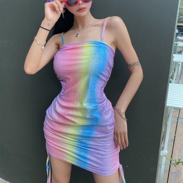 casual dresses suncree rainbow sequins for women party woman's dress summer clothes backless side drawstring, Black;gray
casual dresses suncree rainbow sequins for women party woman's dress summer clothes backless side drawstring, Black;gray