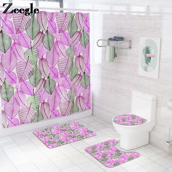 leaf texture print set bathroom carpet rug waterproof shower curtain and bath mat toilet seat cover non-slip foot mats
leaf texture print set bathroom carpet rug waterproof shower curtain and bath mat toilet seat cover non-slip foot mats