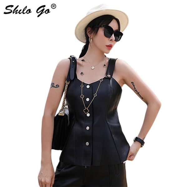 women's vests genuine leather vest black button front peplum slim fit v neck women autumn night out casual strap, Black;white
women's vests genuine leather vest black button front peplum slim fit v neck women autumn night out casual strap, Black;white