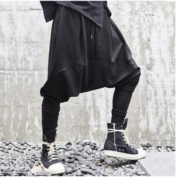 men's pants men low crotch cross casual pant japan streetwear loose hip hop dark black harem trouser punk gothic male jogger
men's pants men low crotch cross casual pant japan streetwear loose hip hop dark black harem trouser punk gothic male jogger