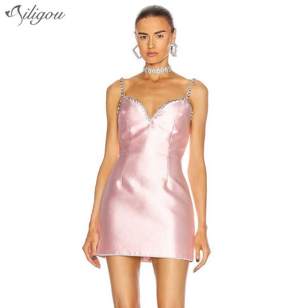 glitter diamond dress ladies v neck spaghetti strap mini party club summer satin vestido 210527, Black;gray
glitter diamond dress ladies v neck spaghetti strap mini party club summer satin vestido 210527, Black;gray