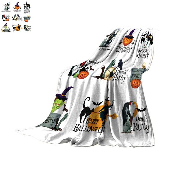 Halloween Decor All Season Blankets, Halloween Holiday Symbol of Pumpkin Ghost and Bat Artwork Plush Flannel Blanket for Couch
Halloween Decor All Season Blankets, Halloween Holiday Symbol of Pumpkin Ghost and Bat Artwork Plush Flannel Blanket for Couch