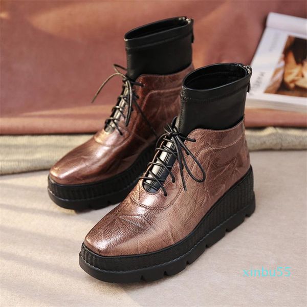 boots winter ankle women patent leather platform wedge high heel short zipper round toe shoes lady autumn, Black
boots winter ankle women patent leather platform wedge high heel short zipper round toe shoes lady autumn, Black