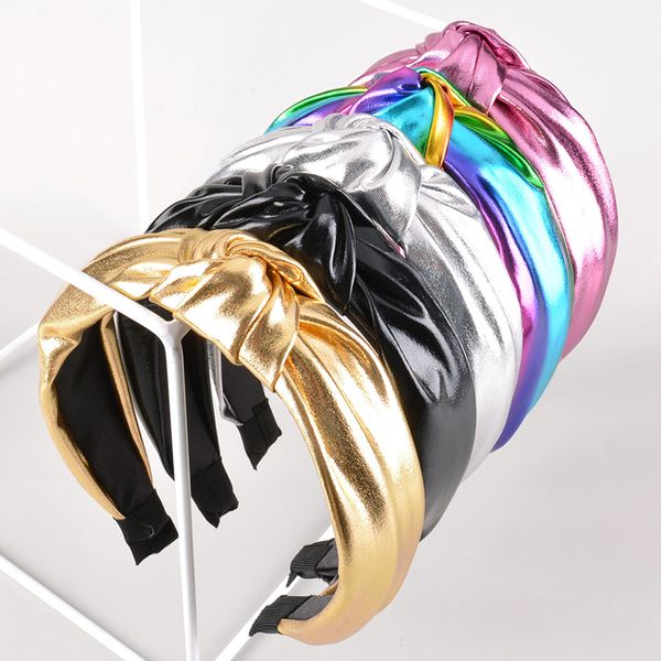 new pu leather headbands gold silver knotted hairbands glitter headband solid color leather hair hoop women hair accessories
new pu leather headbands gold silver knotted hairbands glitter headband solid color leather hair hoop women hair accessories