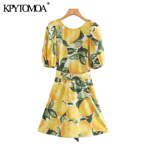 women chic fashion fruit print with belt mini dress vintage bacless puff sleeves female dresses vestidos mujer 210416, Black;gray
women chic fashion fruit print with belt mini dress vintage bacless puff sleeves female dresses vestidos mujer 210416, Black;gray
