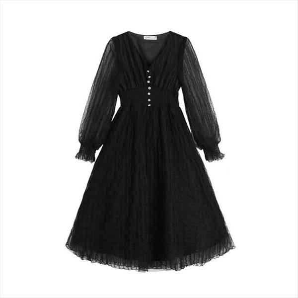 black vintage v neck women dress button see through butterfly sleeve fashion mesh spring party clothing, Black;gray
black vintage v neck women dress button see through butterfly sleeve fashion mesh spring party clothing, Black;gray