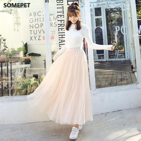 skirts pure color four seasons pleated fairy bust mesh skirt, high waist, slim, all-match mid-length a-line large-length skirt, Black
skirts pure color four seasons pleated fairy bust mesh skirt, high waist, slim, all-match mid-length a-line large-length skirt, Black
