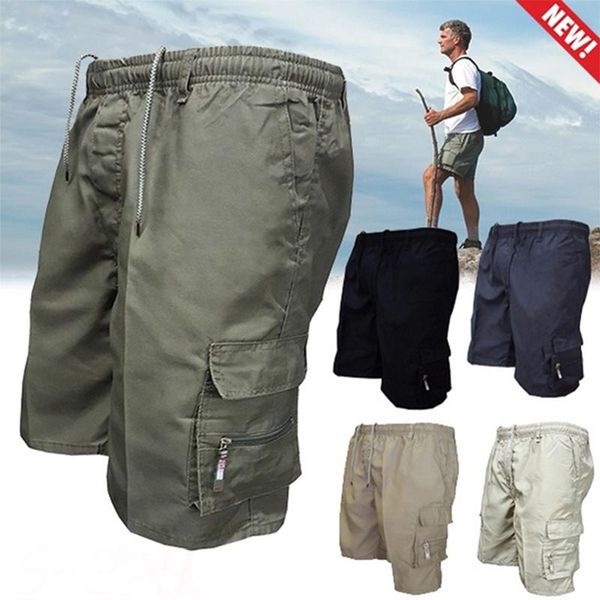 men's shorts summer solid color casual overalls for hiking high-quality breathable and quick-drying fashion multi-pocket, White;black
men's shorts summer solid color casual overalls for hiking high-quality breathable and quick-drying fashion multi-pocket, White;black