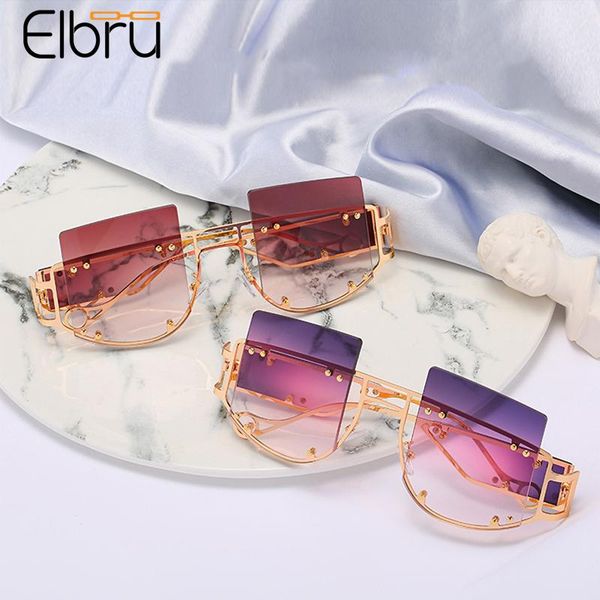 sunglasses elbru punk fashion oversized metal brand designer colorful eyewear gradient color clear lens sunshades for men women, White;black
sunglasses elbru punk fashion oversized metal brand designer colorful eyewear gradient color clear lens sunshades for men women, White;black