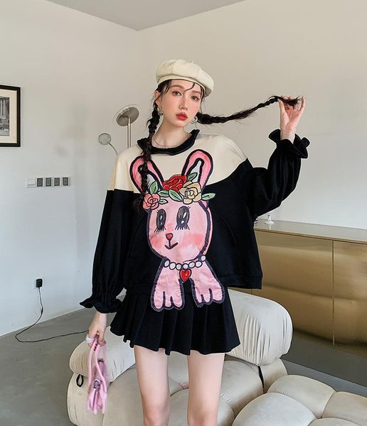 women's hoodies & sweatshirts fashion plus size women oversized pullover sweatshirt chic cute cartoon printing thicken fleece hoody tid, Black
women's hoodies & sweatshirts fashion plus size women oversized pullover sweatshirt chic cute cartoon printing thicken fleece hoody tid, Black